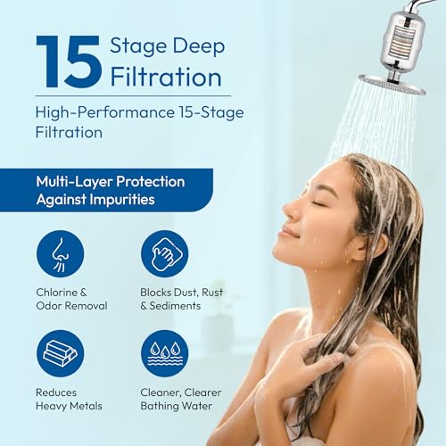15 Stage Advanced Hard Water Filter For Shower And Tap