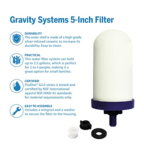5 Inch Gravity Water Filter Replacement G