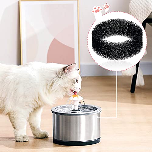 8 Pieces Cat Pet Water Fountain Filters Replacement Round Filter Foam for Pet Cat Drink Water Sponge Filter Replacement for 2. 5 L