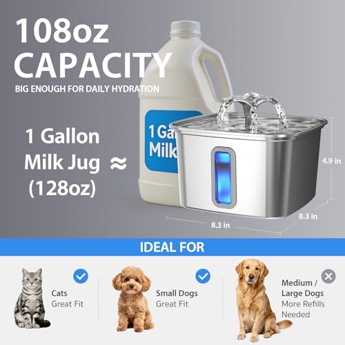 Innovation Award Winner Stainless Steel Cat Water Fountain