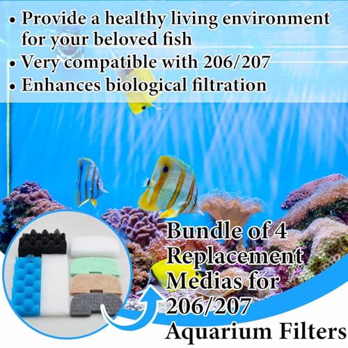 52 Pcs Replacement Filter Media Kit Compatible with Fluval 206 (52 Count)