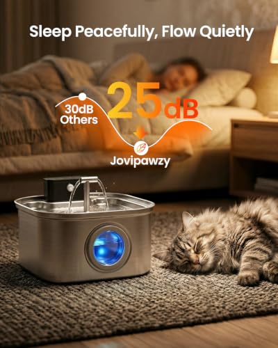 Cordless Cat Water Fountain Stainless Steel