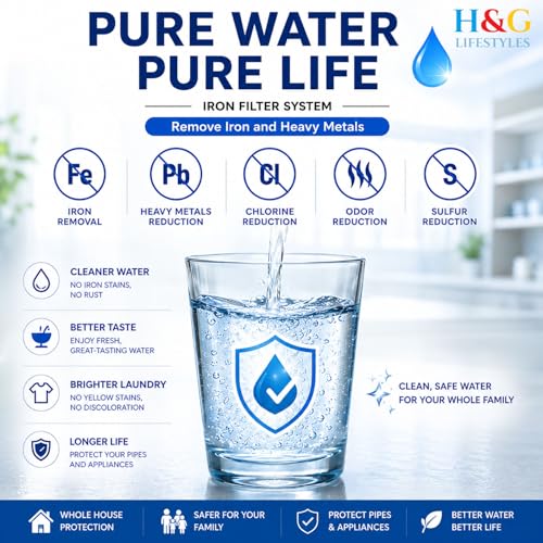 Iron Filter for Well Water 3 Stages Whole House Water Filter