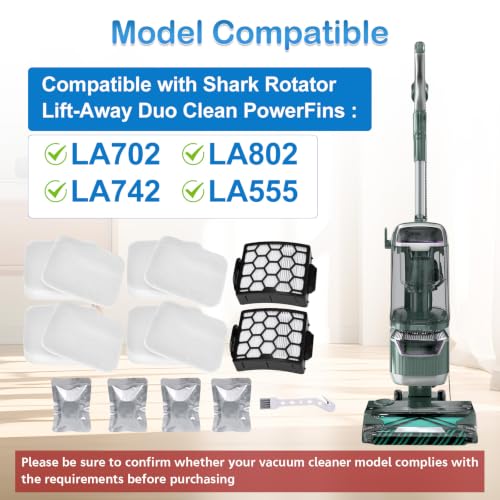 LA802 LA742 Brush Roller Filter Replacement Compatible with Shark Rotator