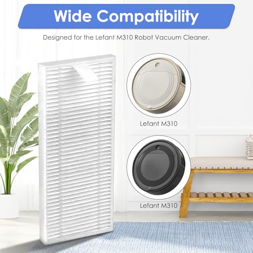 6 Pack) M310 Replacement HEPA Filters Compatible With Lefant M310 Robot Vacuum Cleaner, Filters Accessories Kit, Filter Kit (6 Count)