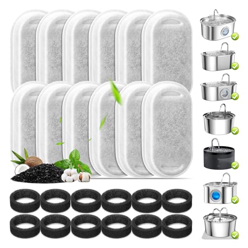 12 Pack Cat Water Fountain Filters