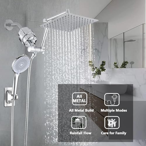 Filtered Shower Heads with Handheld Spray Combo