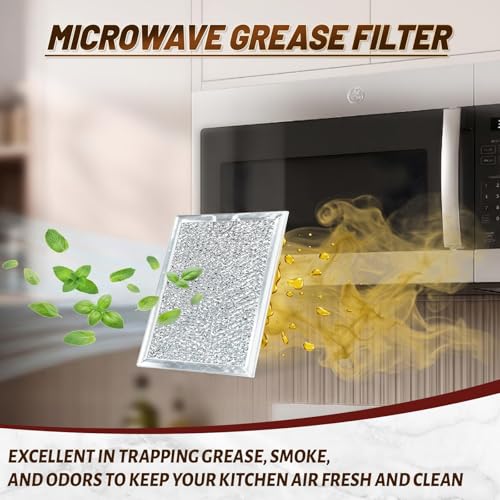 2 JVM6175DK5WW Microwave Grease Filter & 1 WB06X10807 Carbon Filter