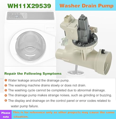 Upgraded WH11X29539 Washer Drain Pump and Filter Assembly