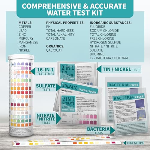22 in 1 Drinking Water Test Kit 130 Strips (130 Count)