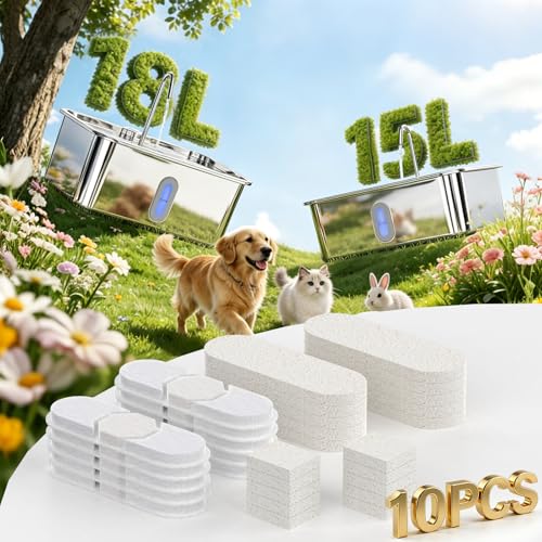 10 Set Dog Water Fountain Filters Replacement (50 Pound)