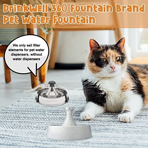 36 Pack Pet Charcoal Filters Pet Fountain Filter Replacement Charcoal Water Filter Compatible with Drinkwell 360 and Drinkwell 360 Stainless Steel Multi Fountain for Dog Cat