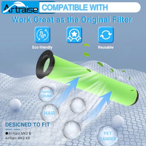 Air Ram Filter for Bissell AirRam 1984 2144 21448 Cordless Vacuum (4 Count)