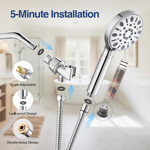 Filtered Shower Head with 8 Spray Modes