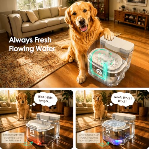 11L 372oz Large Dog Water Fountain