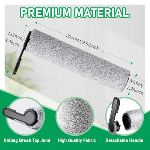 Replacement Roller Brush & HEPA Filters Kit for Tineco Stretch (4 Count)