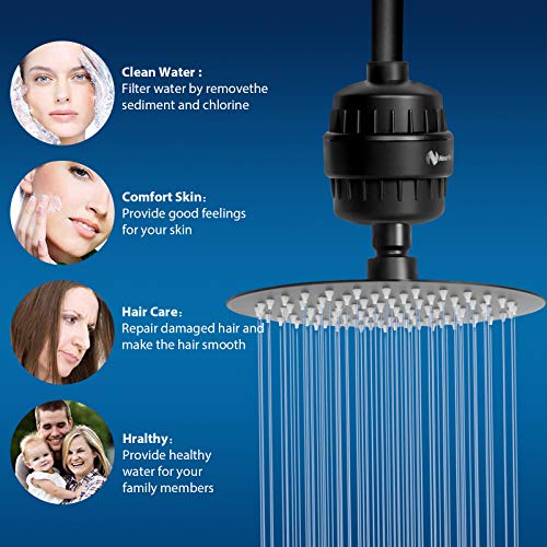 Shower Head and 15 Stage Shower Filter Combo
