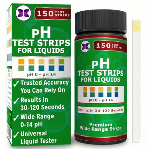 Alkaline Water pH Test Strips. Testing Kit for Home Drinking Water and Liquids. Universal Tester for Aquarium