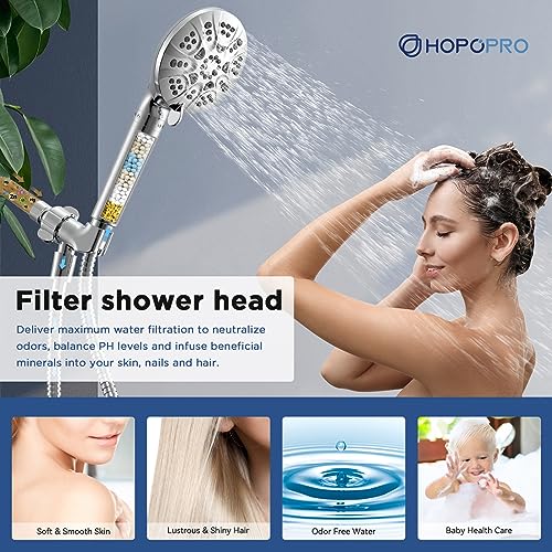 7 Setting Handheld Shower Head with Built