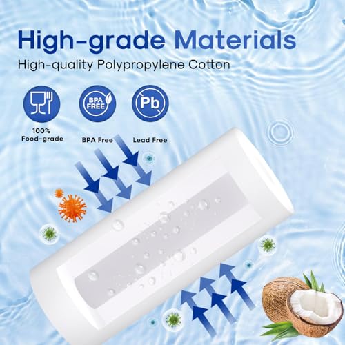 PP10BB 5 Microns 10" x 4.5" Whole House Sediment Water Filter Replacement Cartridge for Home (3 Count)