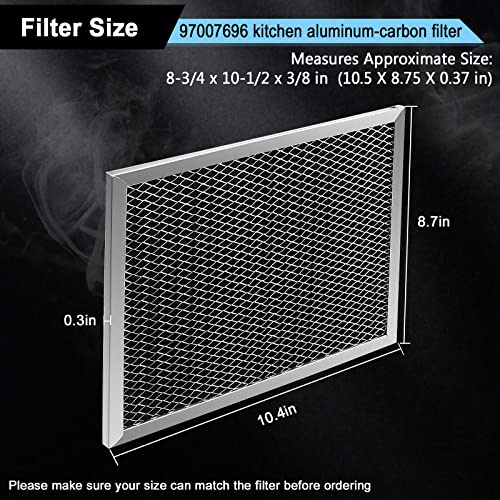 97007696 Charcoal Filter Replacement for Range Hood 41F Grease Filter 6105c 8 (4 Count)