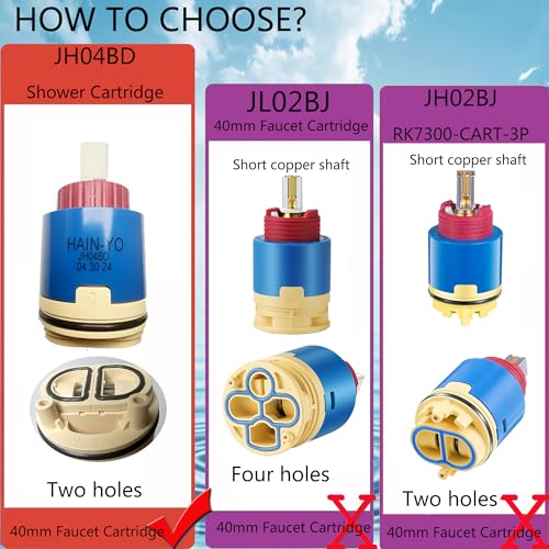 JH04BD Ceramic Plastic Faucet Cartridge 40mm Replacement Cartridge With Single Lever Cartridge Pressure Balance Cartridge Replacement