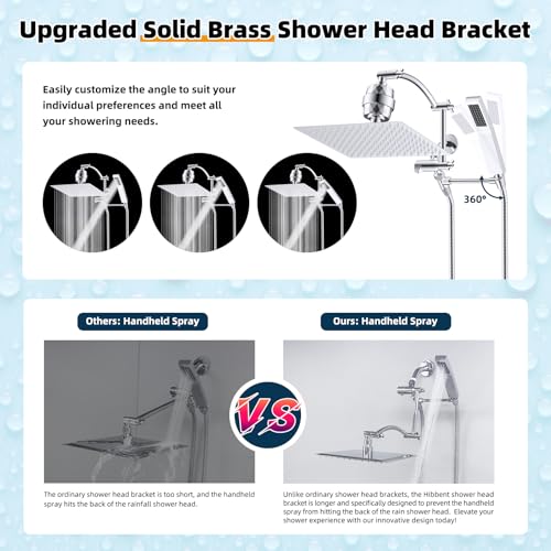All Metal 12'' Filtered Rainfall Shower Head with Handheld Combo