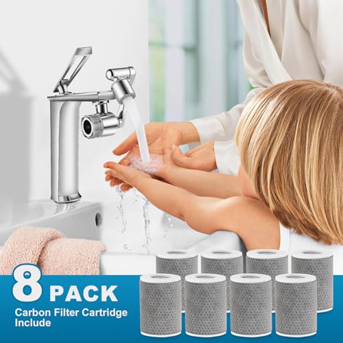 8 PCS Faucet Filter Cartridge Replacement for Kitchen & Bathroom Sink