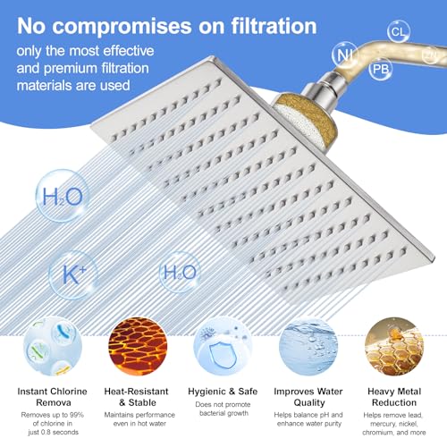 Filtered Shower Head for Hard Water