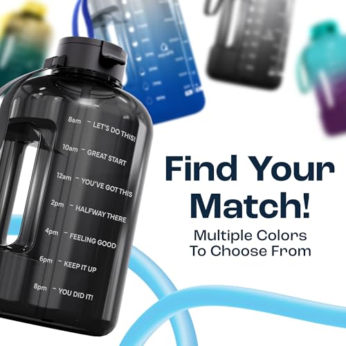 Half Gallon Water Bottle with Motivational Quotes