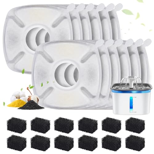 24 Pcs Cat Water Fountain Replacement Filters