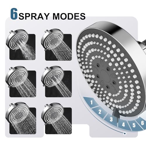 Shower Head High Pressure Shower Head with 6 Mode