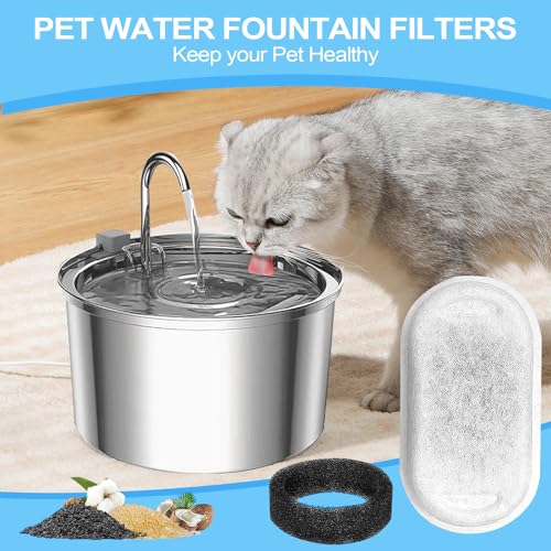 Cat Water Fountain Filter for Stainless Steel 108oz
