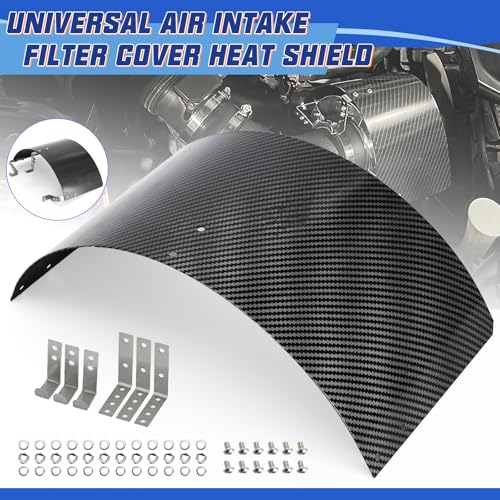 PTNHZ Universal Stainless Steel Air Intake Filter Cover Heat Shield Fits for 2.5
