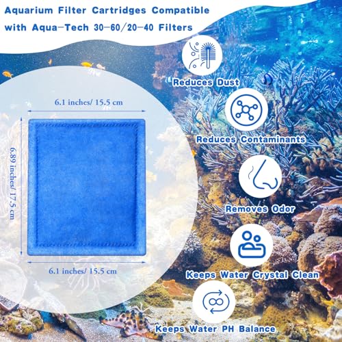 Aquarium Filter Cartridge Compatible with Aquatech Ez Change #3 Fish Tank Filter Cartridge Compatible with Aquatech 30