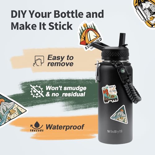 32 oz Insulated Water Bottle with Straw