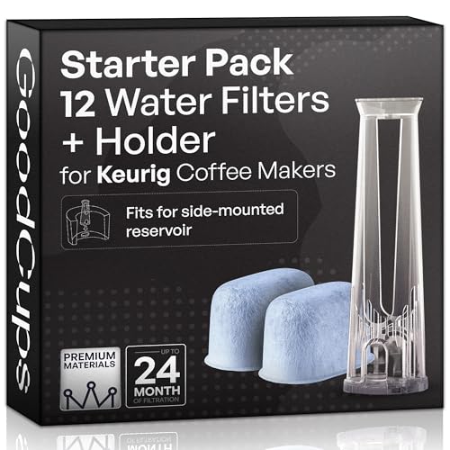 Water Filter Holder and 12 Water Filters for Keurig K (13 Count)