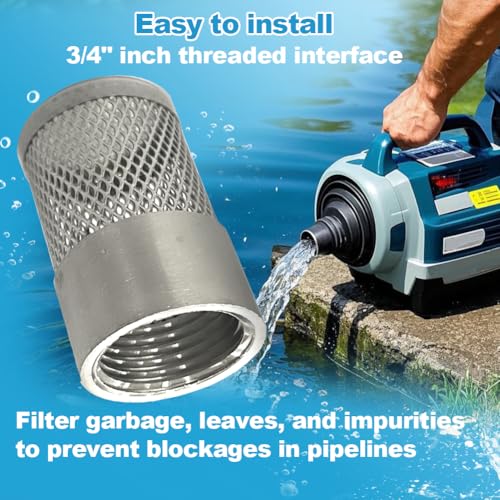3 4" 304 stainless steel filter head with internal thread diameter of 25mm connected to 3