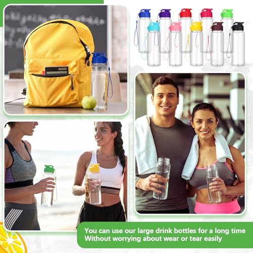 72 Pcs 17 Oz Plastic Water Bottles Bulk Sports (72 Count)
