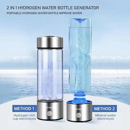 Hydrogen Water Bottles,Hydrogen Water Bottle Generator,4000PPB in 3Min, SPE PEM Tech, Portable 16OZ, Rechargeable Hydrogen Water Bottle for Travel, Home, Office – Gift for Family & Friends