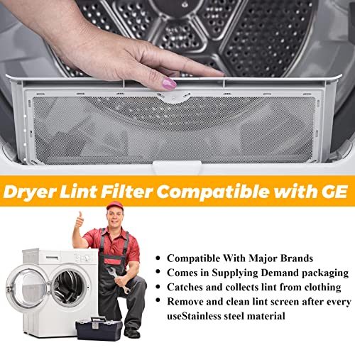 Upgraded WE03X23881 Dryer Lint Trap Screen Filter Replacement for GE Hotpoint Dryers GTD42EASJ2WW GTD33EASK0WW GTX22EASK0WW GTD65EBSJ3WS GTD42GASJ2WW GTD45EASJ2WS