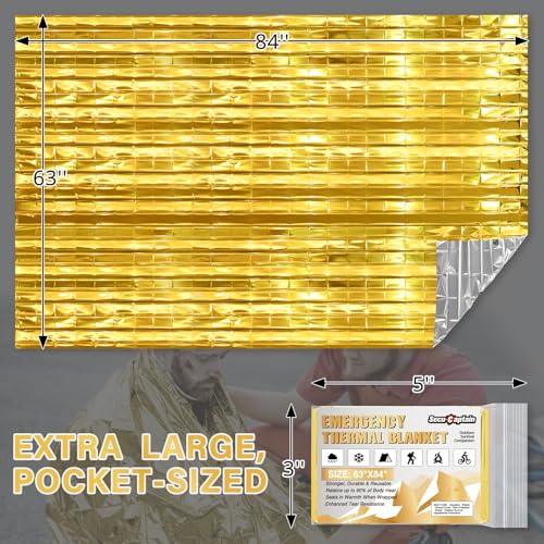 Survival Emergency Thermal Blankets (4 Count)