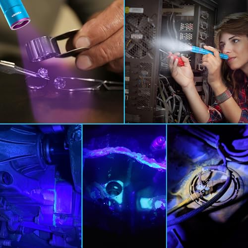Rechargeable Pen Flashlight with UV and White Light