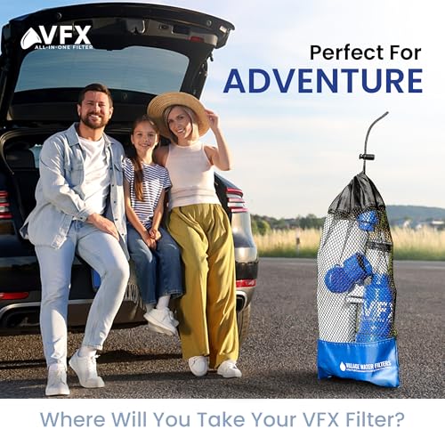 VFX All-in-One Portable Water Filter, Gravity System for Camping & Hiking