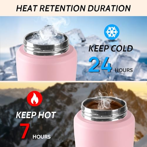 Stainless Steel Water Bottle with Camping Lantern & Night Light