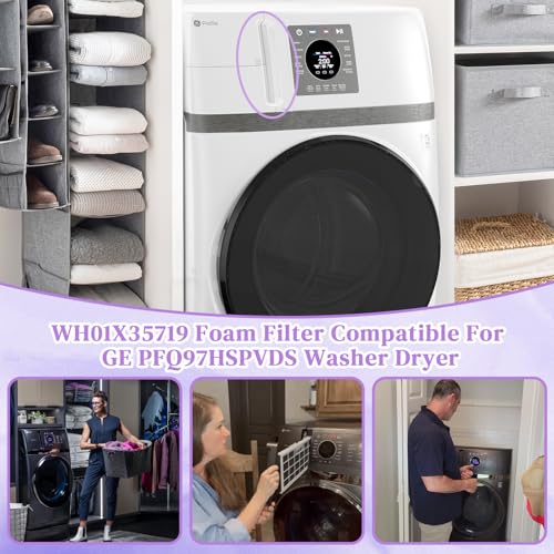 4 Pack WH01X35719 Lint Filter Compatible with Ge Profile Washer Dryer