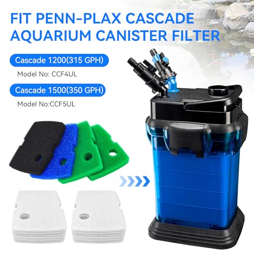 Canister Filter Media Compatible with Penn Plax Cascade 1200 (16 Count)