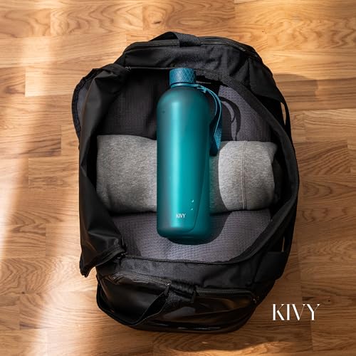 Large Water Bottle 50oz [Lightweight & Shatterproof] Fits Backpack & Cupholder for Travel