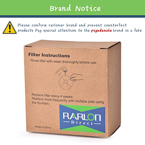 Rarloner 8 Pack Pet Fountain Filters for 1.6L Cat Water Fountain (8 Count)