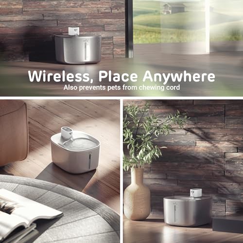 Runway Wireless Pump Cat Water Fountain with 4 Filters